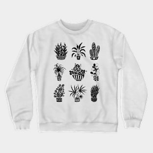 Potted Plants Gallery (Black) Crewneck Sweatshirt